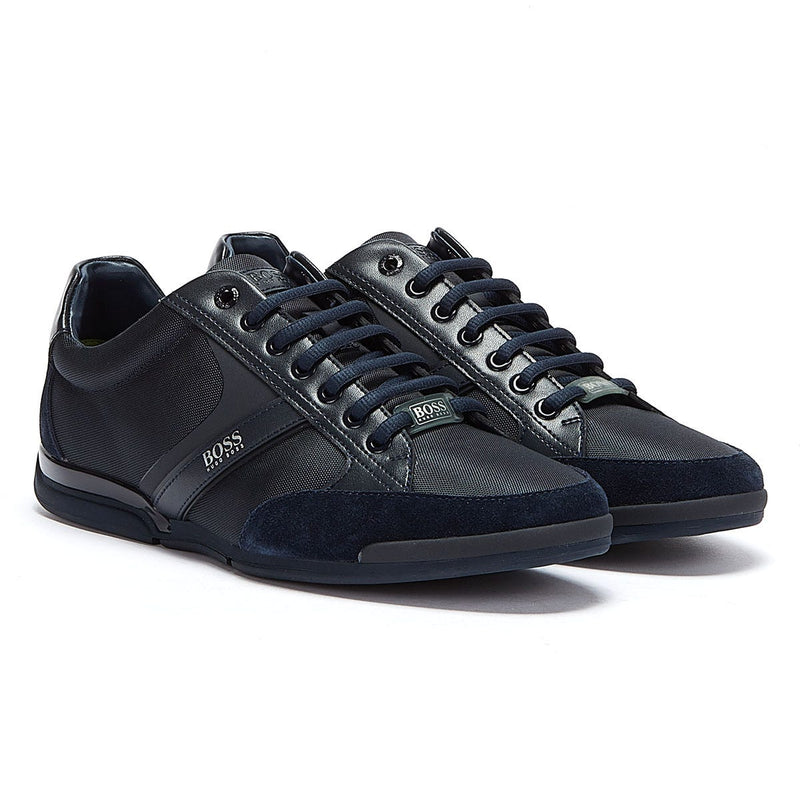 BOSS Saturn Mix Low Mens Dark Blue Trainers