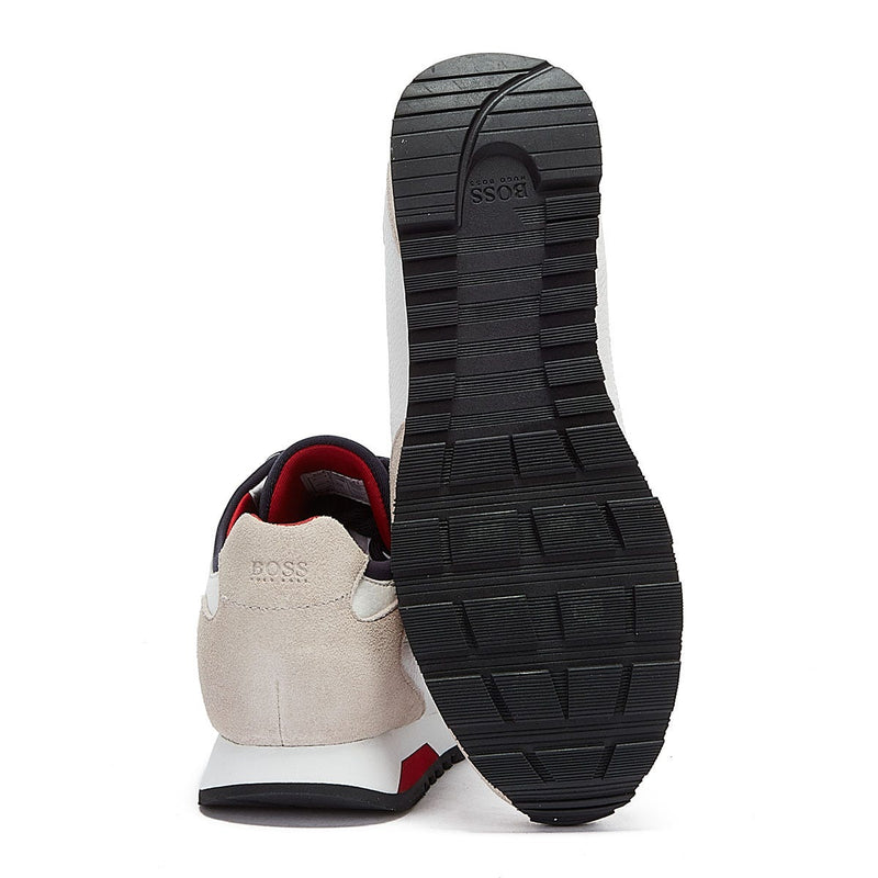 BOSS Parkour Runn Net Mens White Trainers