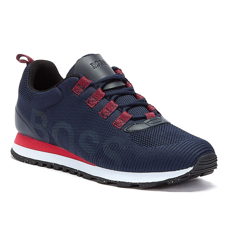 BOSS Parkour Runn Res Mens Navy / Red Trainers