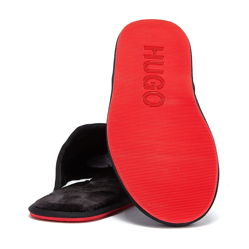 HUGO Cozy Mens Black Slippers