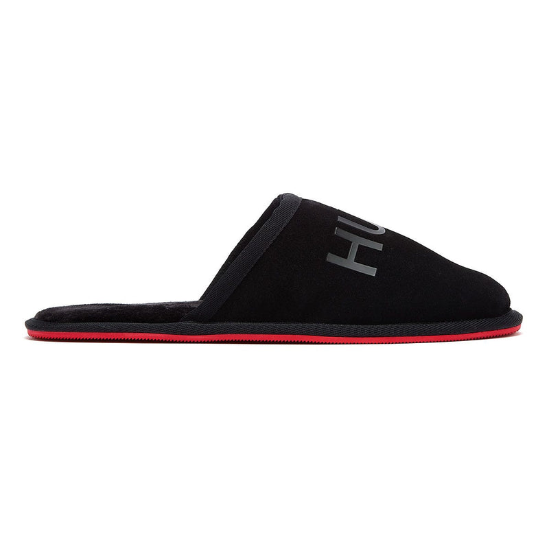 HUGO Cozy Mens Black Slippers