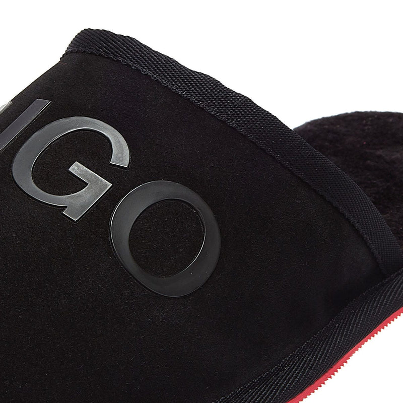 HUGO Cozy Mens Black Slippers