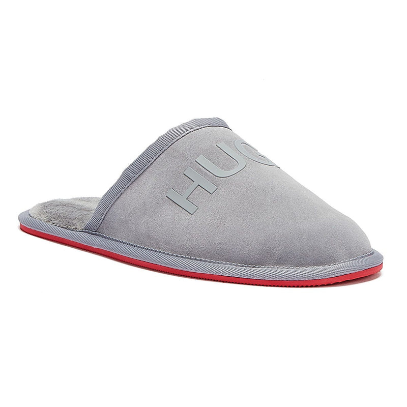 HUGO Cozy Mens Grey Slippers