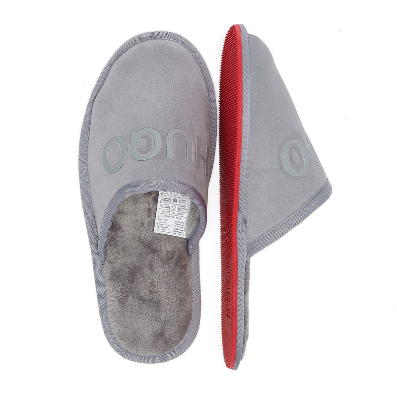 HUGO Cozy Mens Grey Slippers