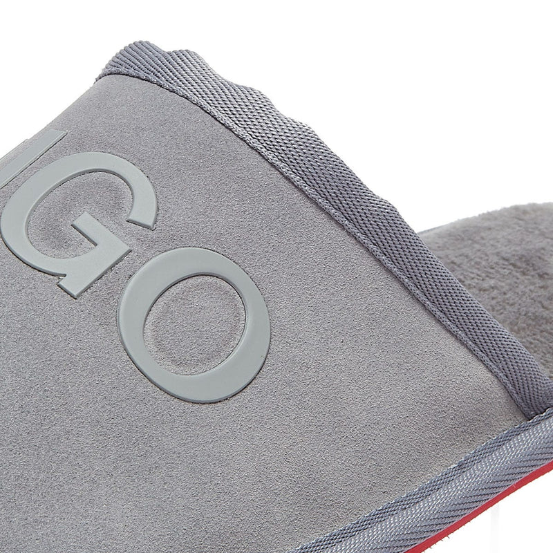 HUGO Cozy Mens Grey Slippers