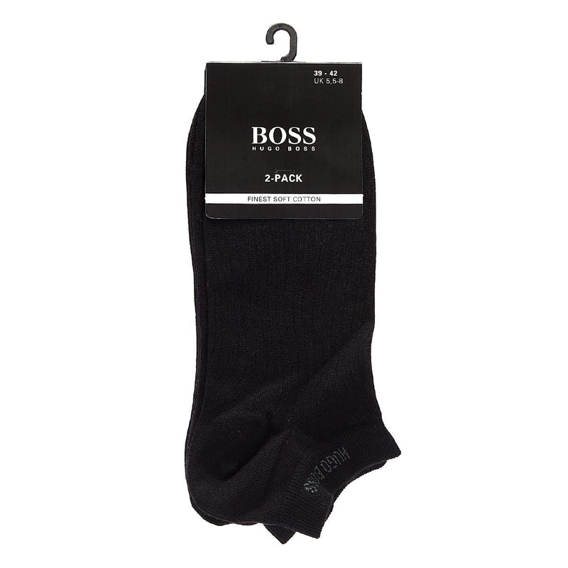 BOSS 2 Pack Black Ankle Socks