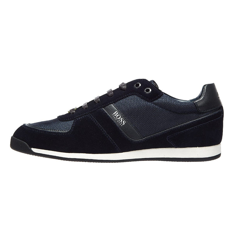 BOSS Glaze Mix Low Mens Dark Blue Trainers