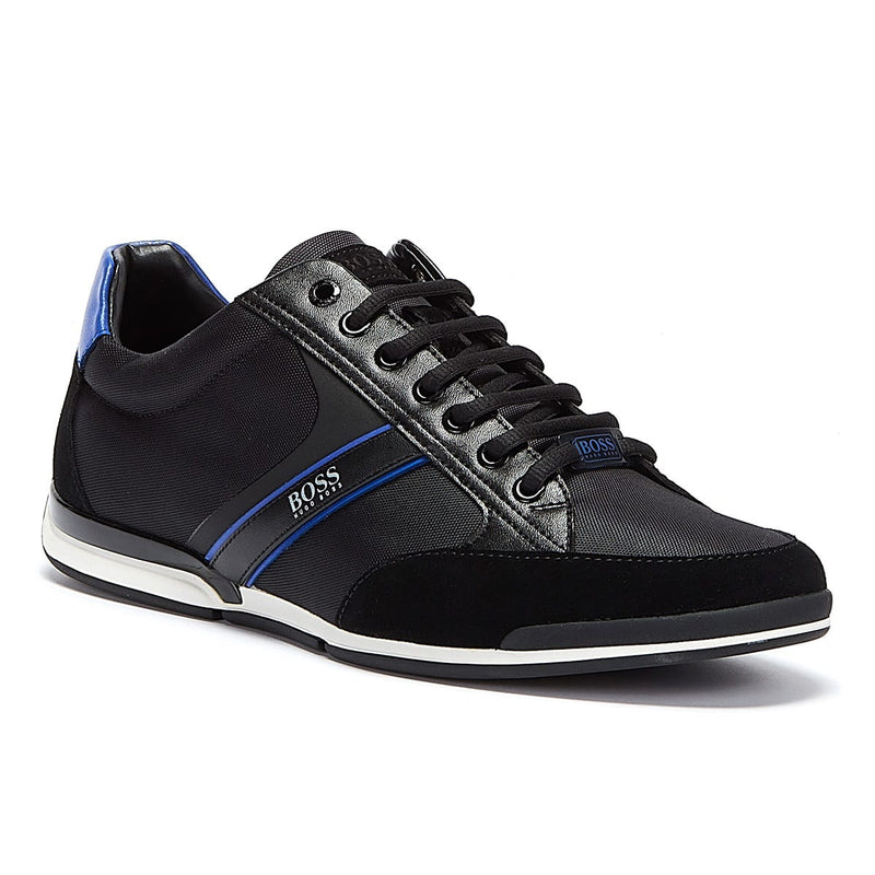 BOSS Saturn Low Mens Black / Blue Trainers