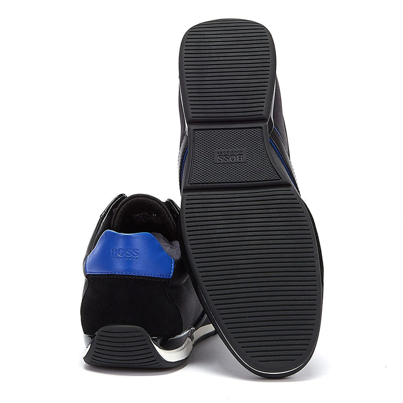 BOSS Saturn Low Mens Black / Blue Trainers