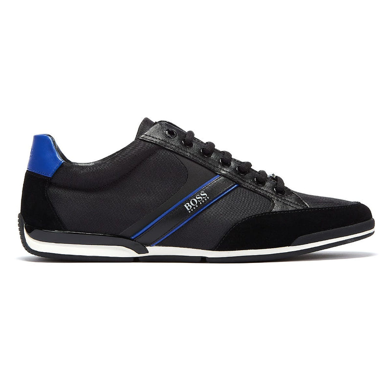 BOSS Saturn Low Mens Black / Blue Trainers
