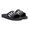 BOSS Solar Mens Black / White Slides