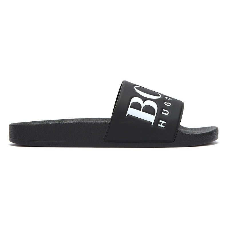 BOSS Solar Mens Black / White Slides
