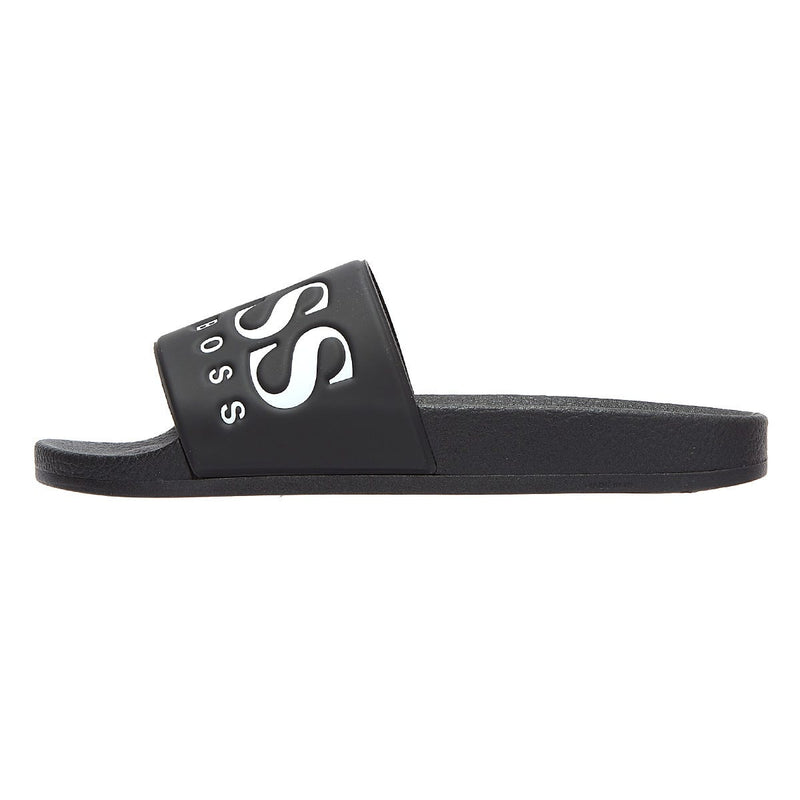 BOSS Solar Mens Black / White Slides