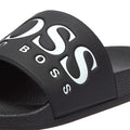 BOSS Solar Mens Black / White Slides