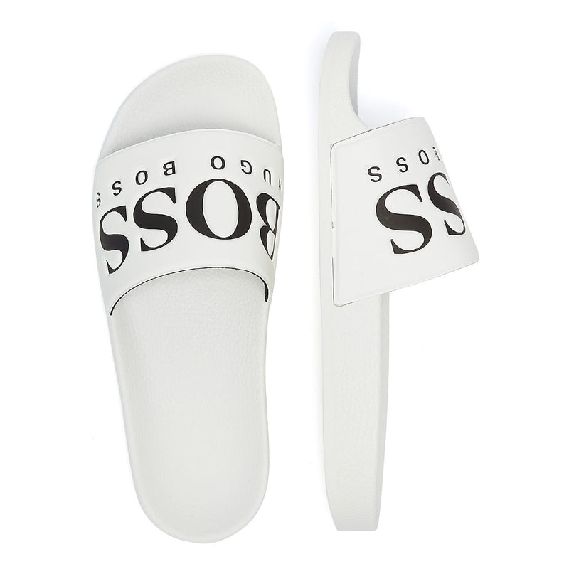 BOSS Solar Mens White / Black Slides