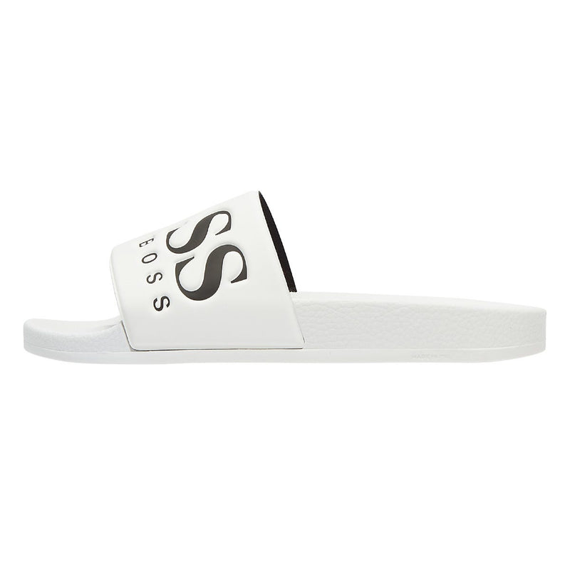 BOSS Solar Mens White / Black Slides