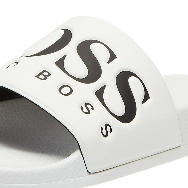 BOSS Solar Mens White / Black Slides