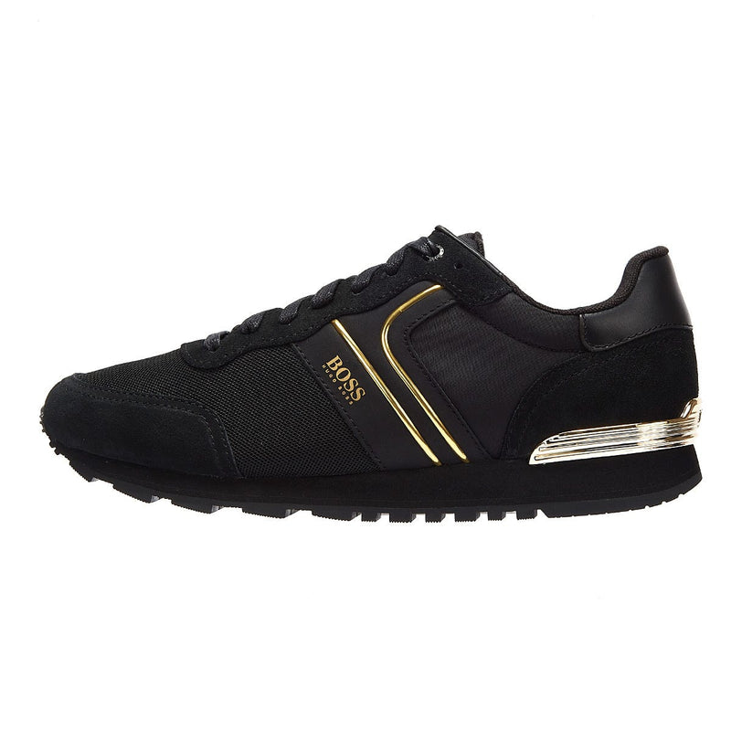 BOSS Parkour Runn Mens Black / Gold Trainers