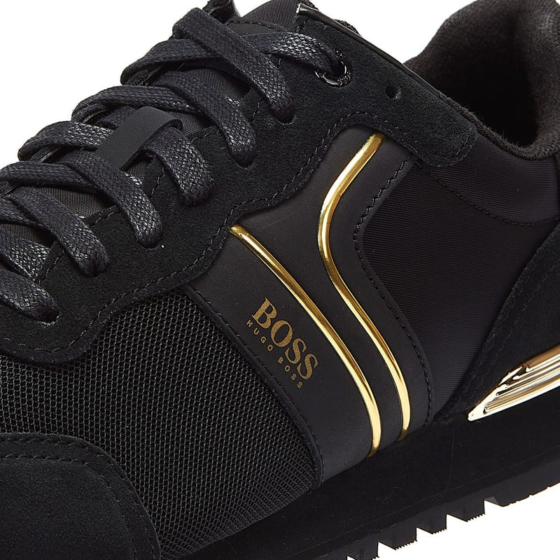BOSS Parkour Runn Mens Black / Gold Trainers