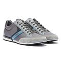 BOSS Saturn Low Mens Grey / Blue Trainers