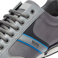 BOSS Saturn Low Mens Grey / Blue Trainers