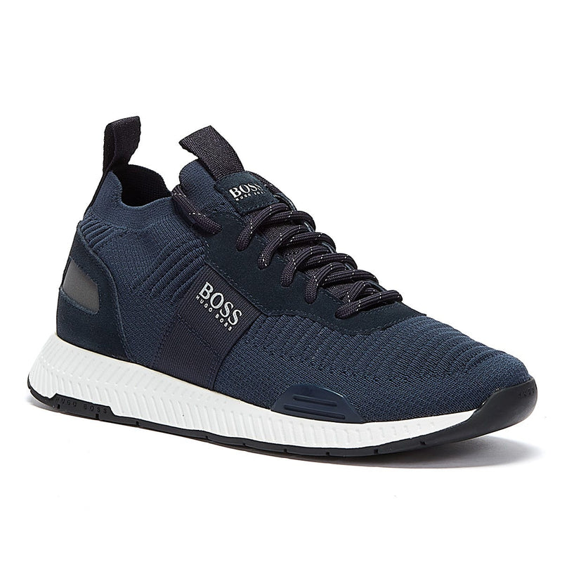 BOSS Titanium Runn Mens Navy Trainers