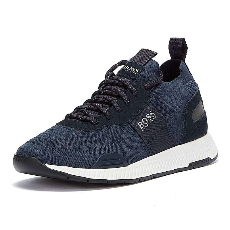 BOSS Titanium Runn Mens Navy Trainers
