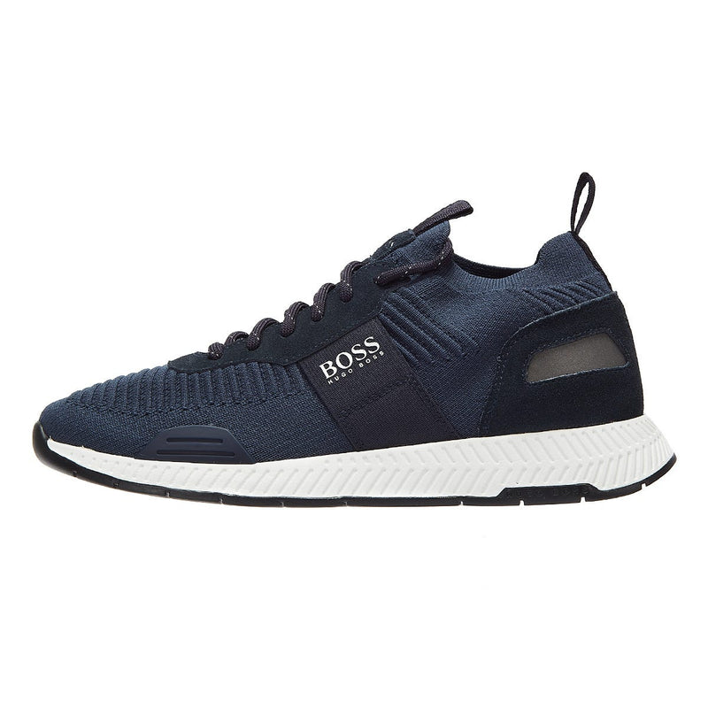 BOSS Titanium Runn Mens Navy Trainers