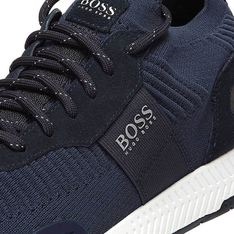 BOSS Titanium Runn Mens Navy Trainers