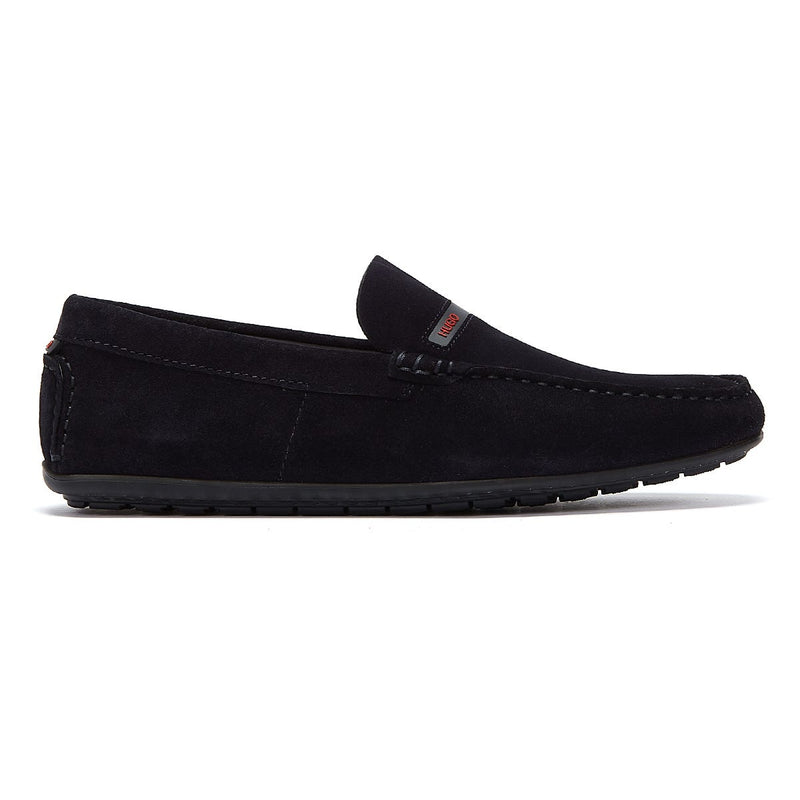 Hugo Dandy Moccassin Mens Dark Blue Shoes