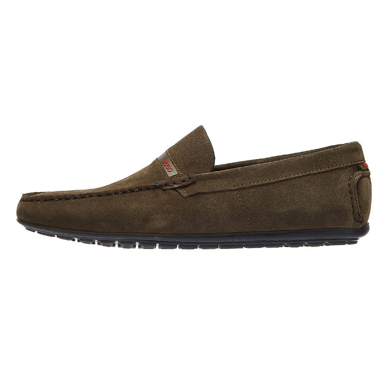 HUGO Dandy Moccassin Mens Khaki Shoes