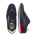 BOSS Saturn Low Mesh Mens Navy / Red Trainers