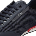 BOSS Saturn Low Mesh Mens Navy / Red Trainers