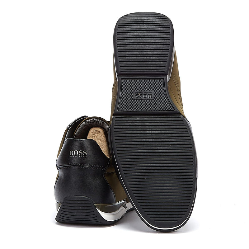 BOSS Saturn Low Mesh Mens Khaki / Black Trainers