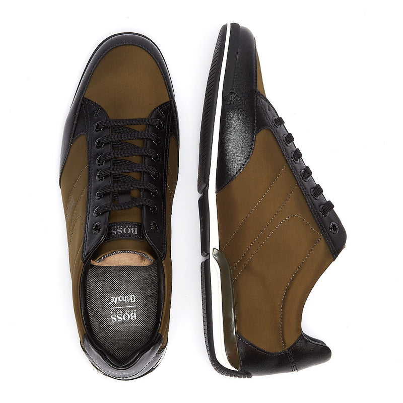 BOSS Saturn Low Mesh Mens Khaki / Black Trainers