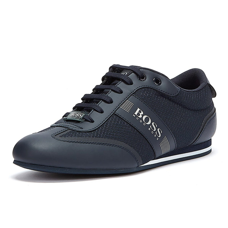BOSS Lighter Mix Low Mens Dark Blue Trainers