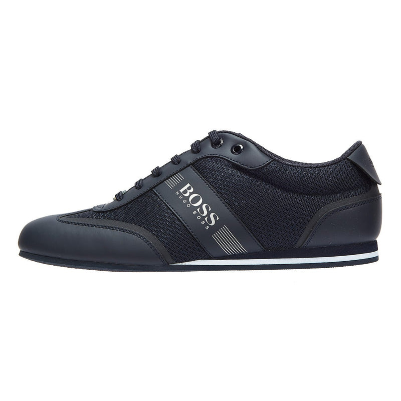BOSS Lighter Mix Low Mens Dark Blue Trainers