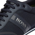 BOSS Lighter Mix Low Mens Dark Blue Trainers