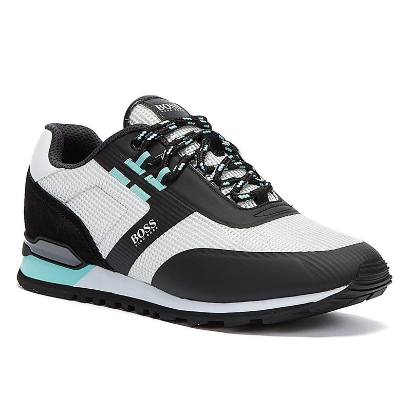BOSS Parkour Runn Mesh Mens Grey / Light Blue Trainers