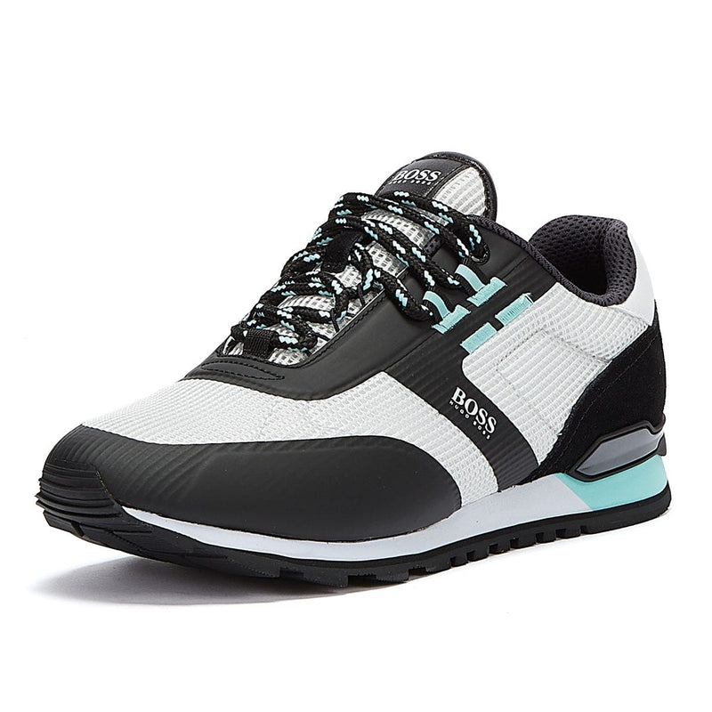 BOSS Parkour Runn Mesh Mens Grey / Light Blue Trainers