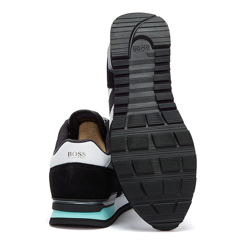 BOSS Parkour Runn Mesh Mens Grey / Light Blue Trainers