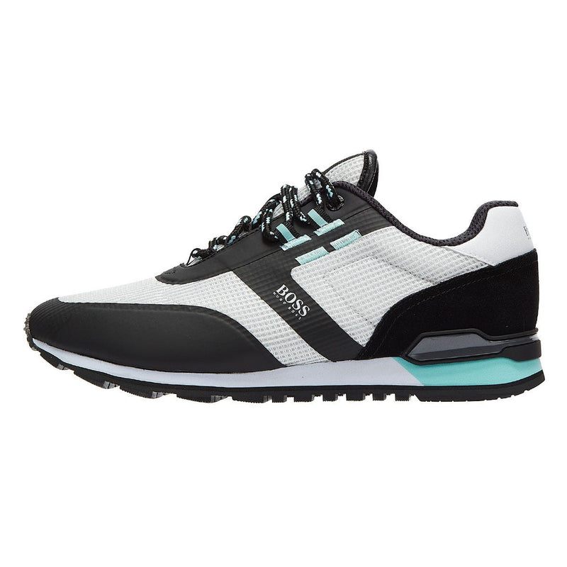 BOSS Parkour Runn Mesh Mens Grey / Light Blue Trainers