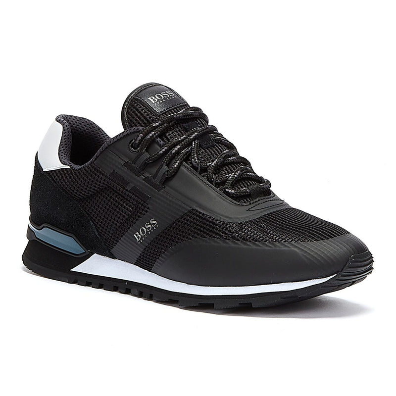BOSS Parkour Runn Mesh Mens Black Trainers