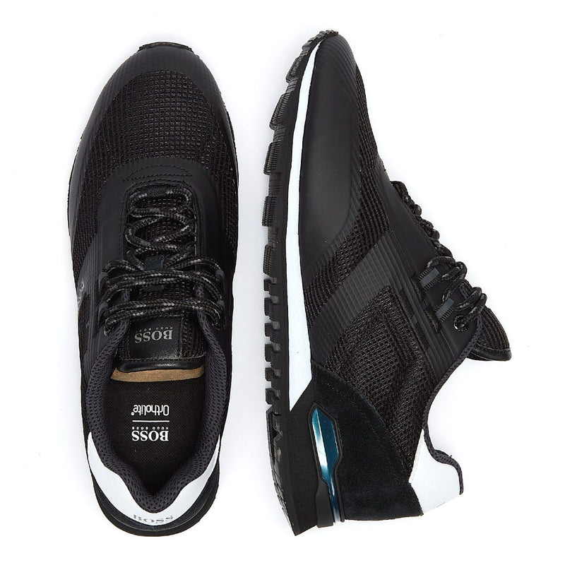 BOSS Parkour Runn Mesh Mens Black Trainers