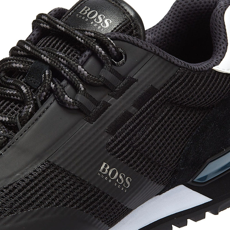 BOSS Parkour Runn Mesh Mens Black Trainers