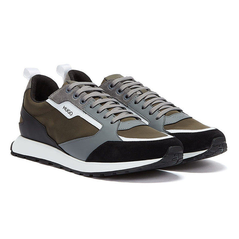 HUGO Icelin Runn Mens Khaki / Multi Trainers