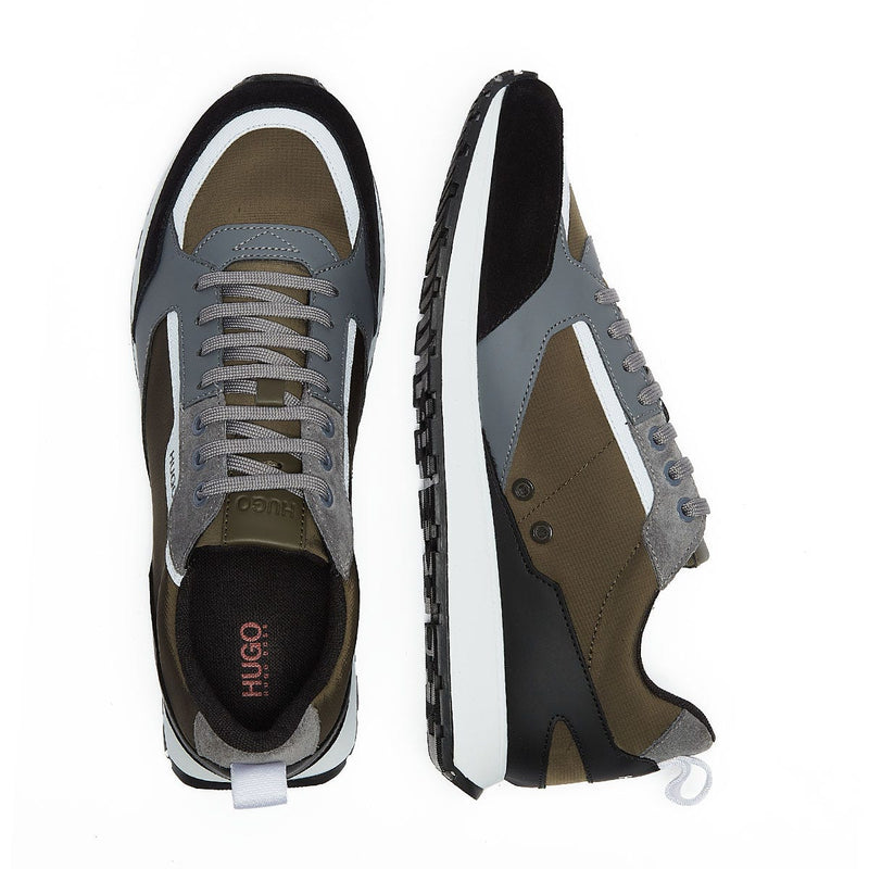 HUGO Icelin Runn Mens Khaki / Multi Trainers