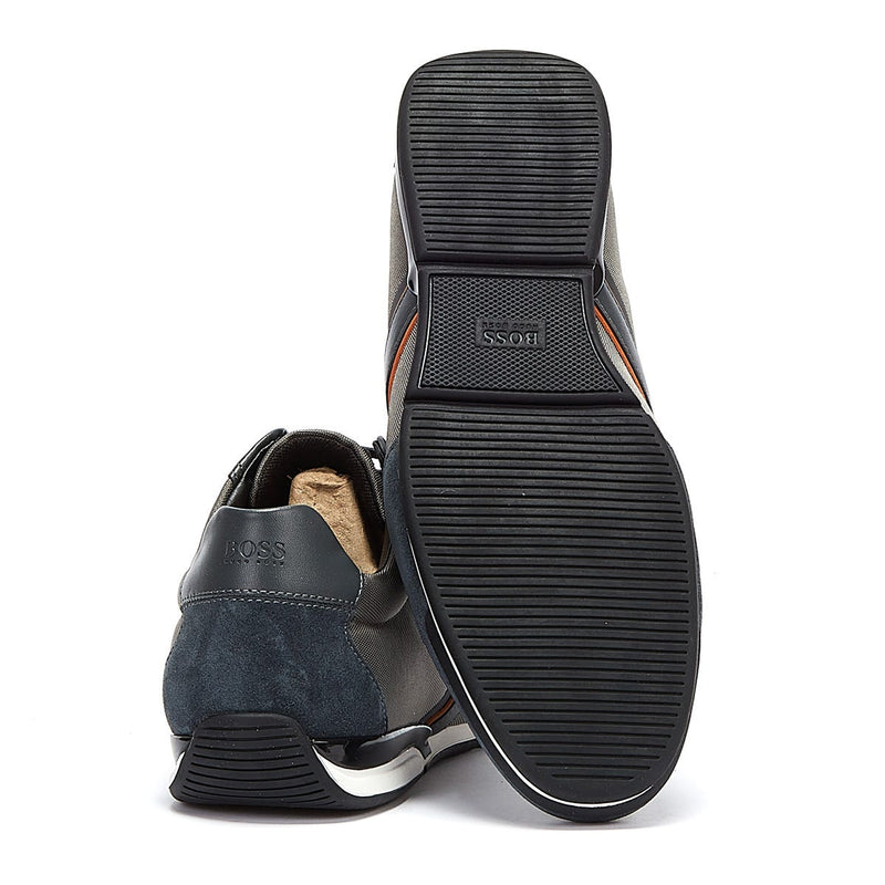 Hugo Boss Saturn Mens Grey / Gold Trainers