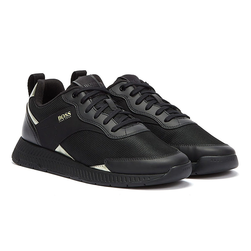Hugo Boss Titanium Runn Mens Black Trainers