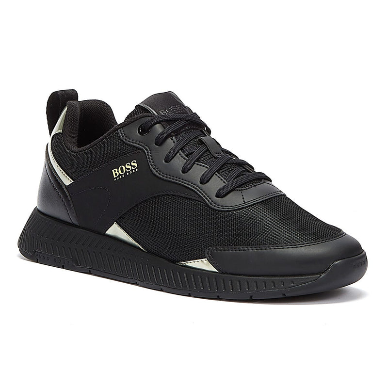 Hugo Boss Titanium Runn Mens Black Trainers